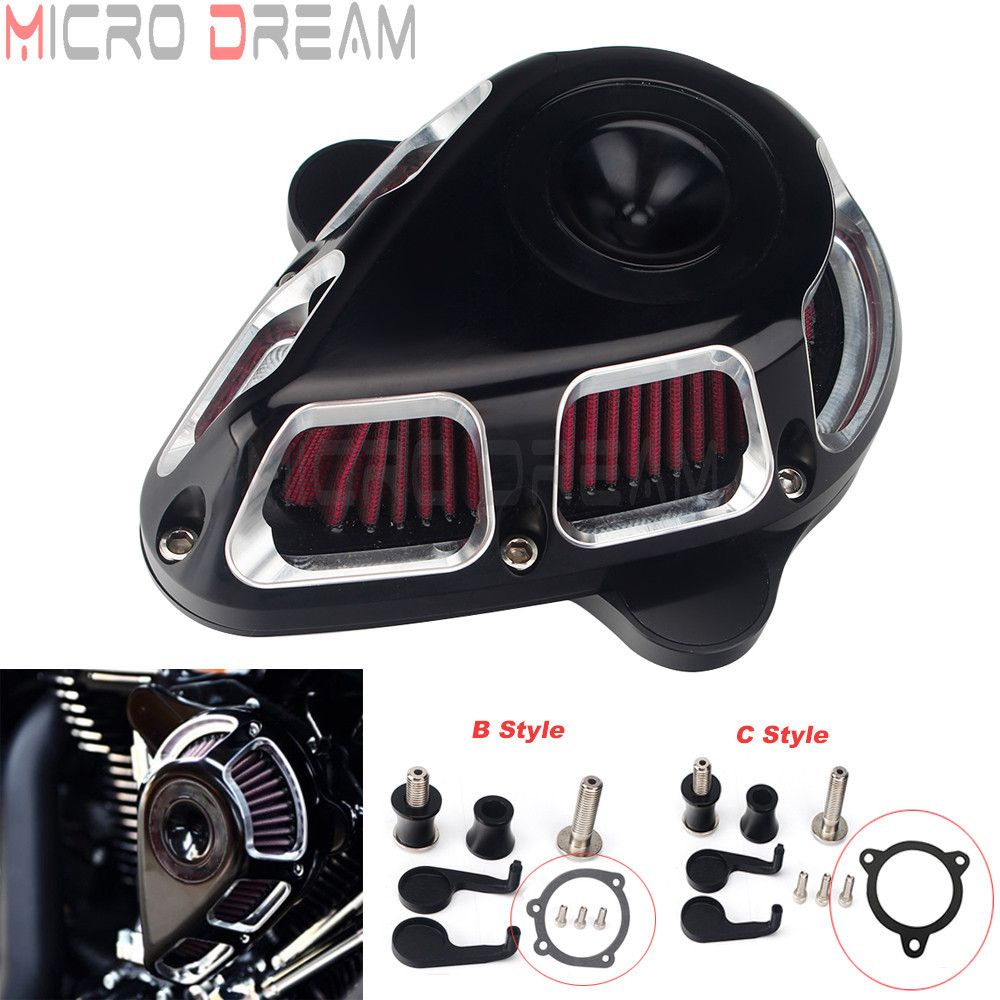 MD Motorcycle Adjustable Multi-Angle Filter Cleaner Motorbike Intake Breath Filter For Harley Sports
