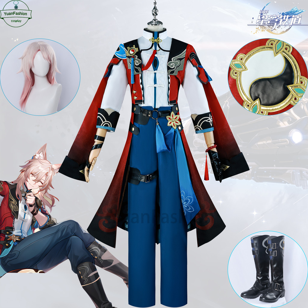 Honkai Star Rail คอสเพลย์เสื้อผ้าคอสเพลย์ Jiaoqiu คอสเพลย์ชุดเสื้อผ้าฟื้นฟูที่สมบูรณ์แบบ