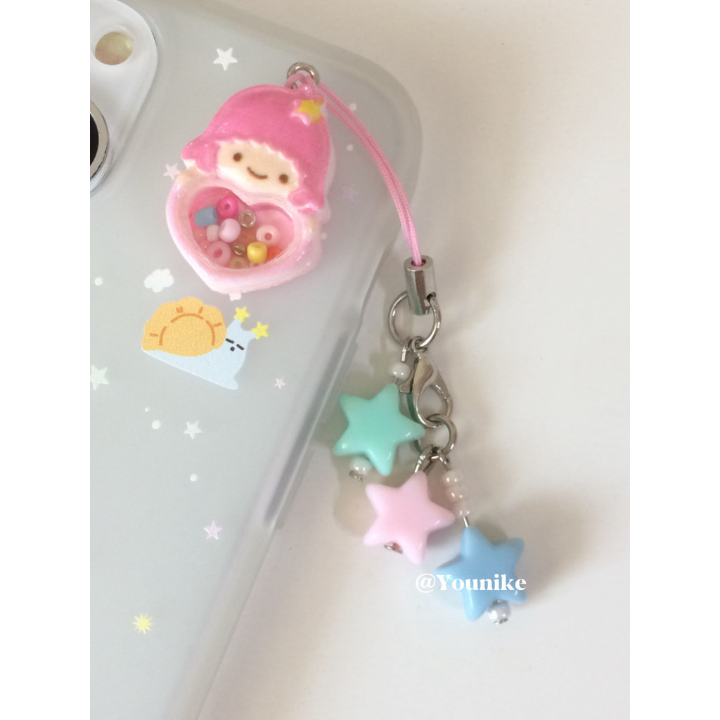 เกาหลี Ins น่ารักสร้างสรรค์ Lucky สีสัน Star จี้โทรศัพท์มือถือ AirPods จี้ CCD จี้