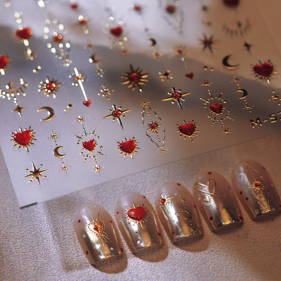 [Meow.Sensei] Iron New Craft Gilding Glass Broken Nail Sticker กาวบาง Tough Nail Sticker เครื่องประดับ Jelly Glue Series M-527