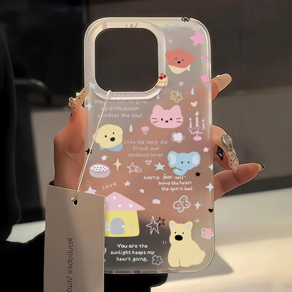 COD เปลือกนิ่ม Case เคส iPhone 11 16 13 15 14 12 Pro Max 15 Plus เคส iphone 11 Cuteโทรศัพท์มือถือนิ่ม แบบใส บางพิเศษ