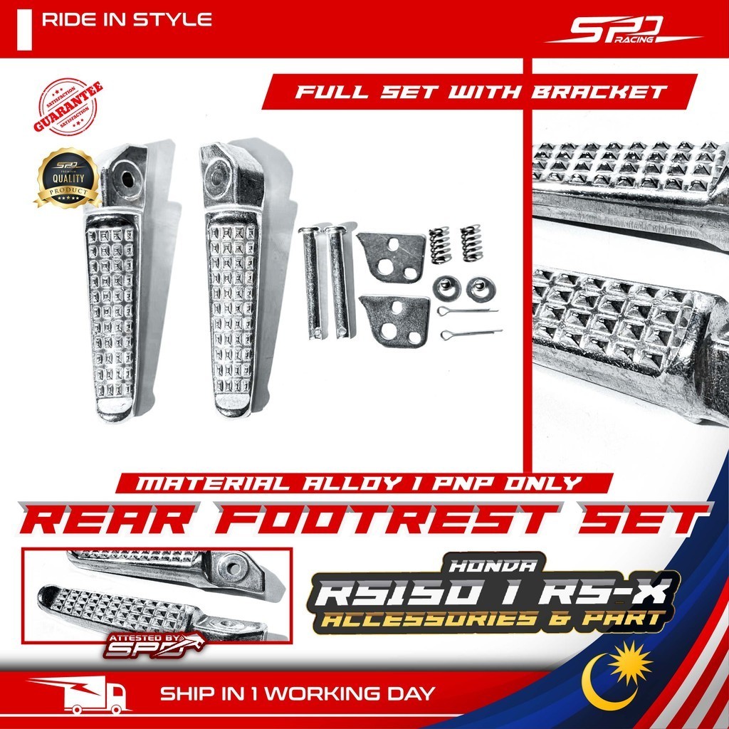 HONDA ด้านหลังพักเท้าชุด I Pemijak Kaki Foot Rest Belakang I วัสดุสําหรับ RS150 RS-X CBR 150 250 650