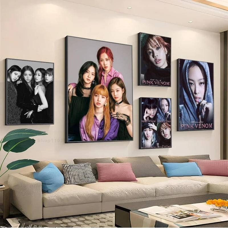 1 ชิ้น Kpop-B-Blackpink โปสเตอร์สติกเกอร์ Art Wall ภาพจิตรกรรมฝาผนังตกแต่งเกม
