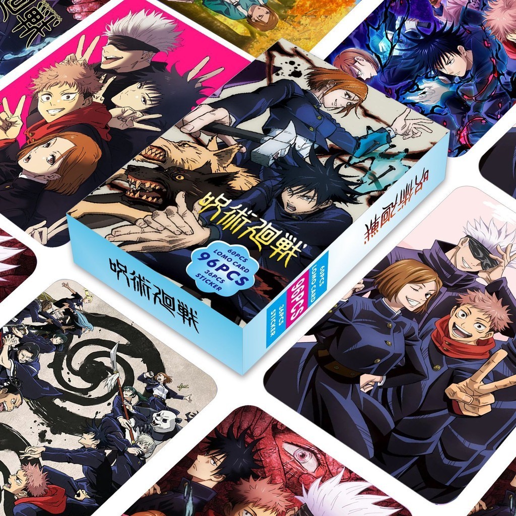 96 ชิ้น Jujutsu Kaisen Photocard การ์ด Lomo สองด้านอะนิเมะของสะสม