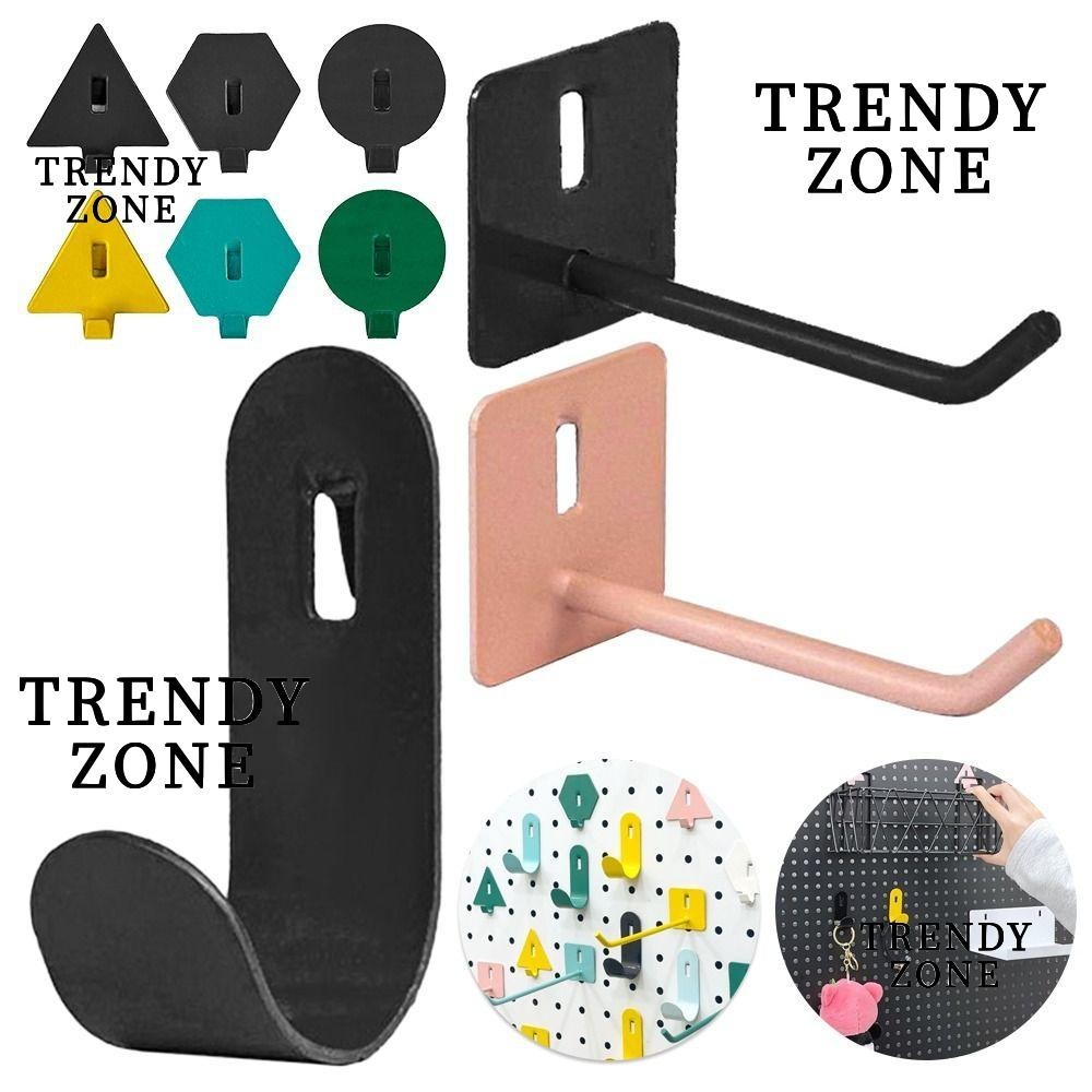 Trendyzone 5 ชิ้น/เซ็ต Slatwall Hook, Multi-function แขวนเครื่องมือ Single Line Hook, Creative Goods ชั้นวางตะขอจอแสดงผล Hole Board Hook Holder