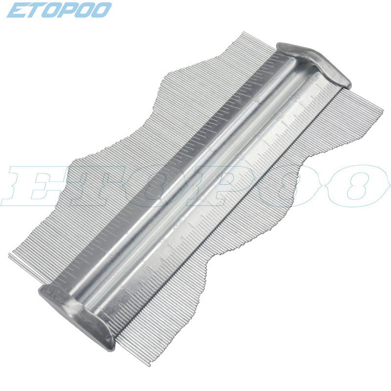 125 มม.โลหะ Professional Contour Profile Gauge Guage Tiling ลามิเนตกระเบื้องเครื่องมือทั่วไป Contour