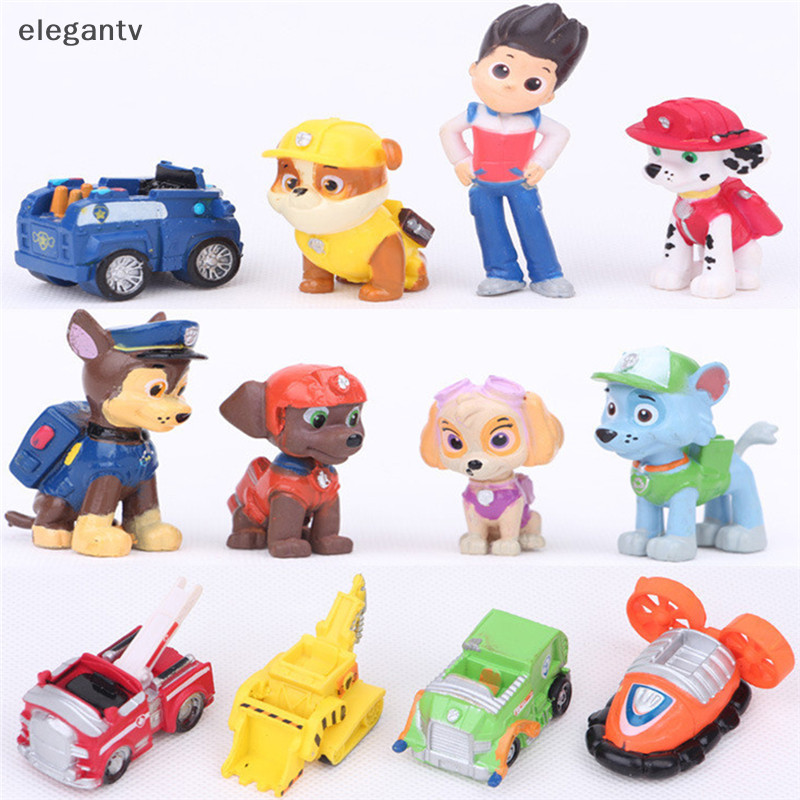 Egn 12 ชิ้นแฟชั่น Nickelodeon Paw Patrol มินิตัวเลขของเล่น Playset เค้ก Toppers N