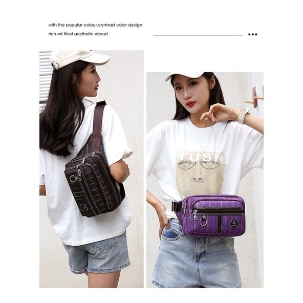กระเป๋าคาดเอว กระเป๋าคาดเอวชายหญิง 9140M# ขนาดใหญ่/BIG Fashion