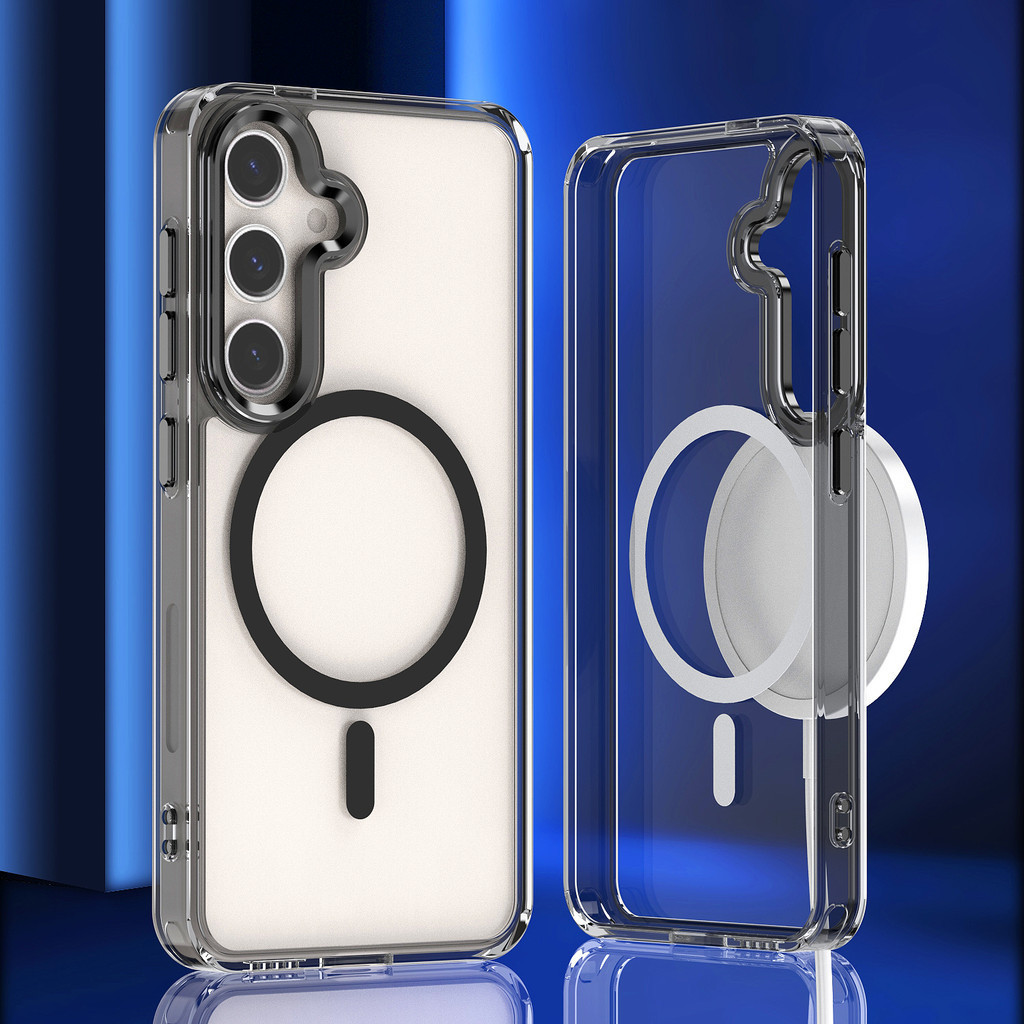 เคส Samsung A16 A06 A05 A05S A15 A25 A35 A55 5G 4G LTE แม่เหล็ก เพชร เคสโทรศัพท์แบบใส ฮาร์ดอะคริลิก 