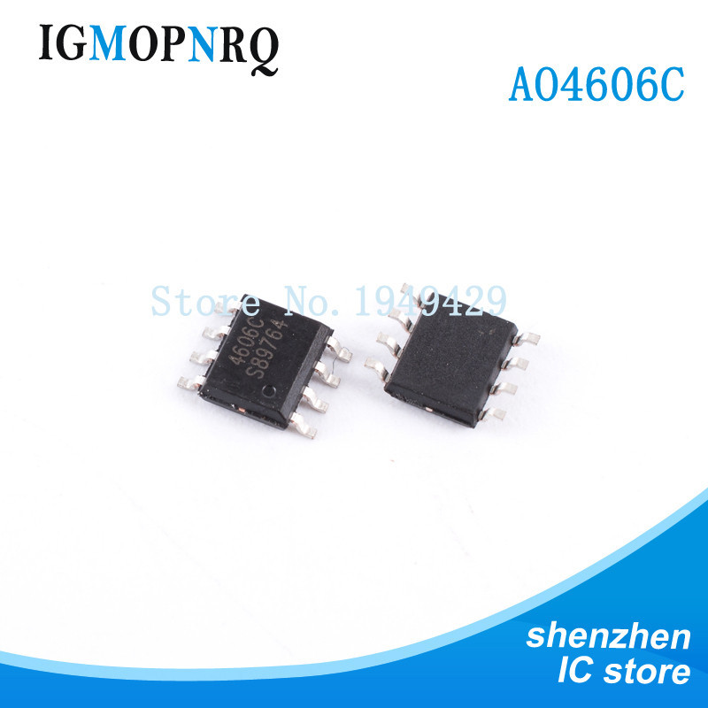 10pcs AO4606 SOP8 AO4606C SOP SMD 4606 ช่องแรงดันไฟฟ้าสูง MOSFET ชิป mos field effect ทรานซิสเตอร์สว