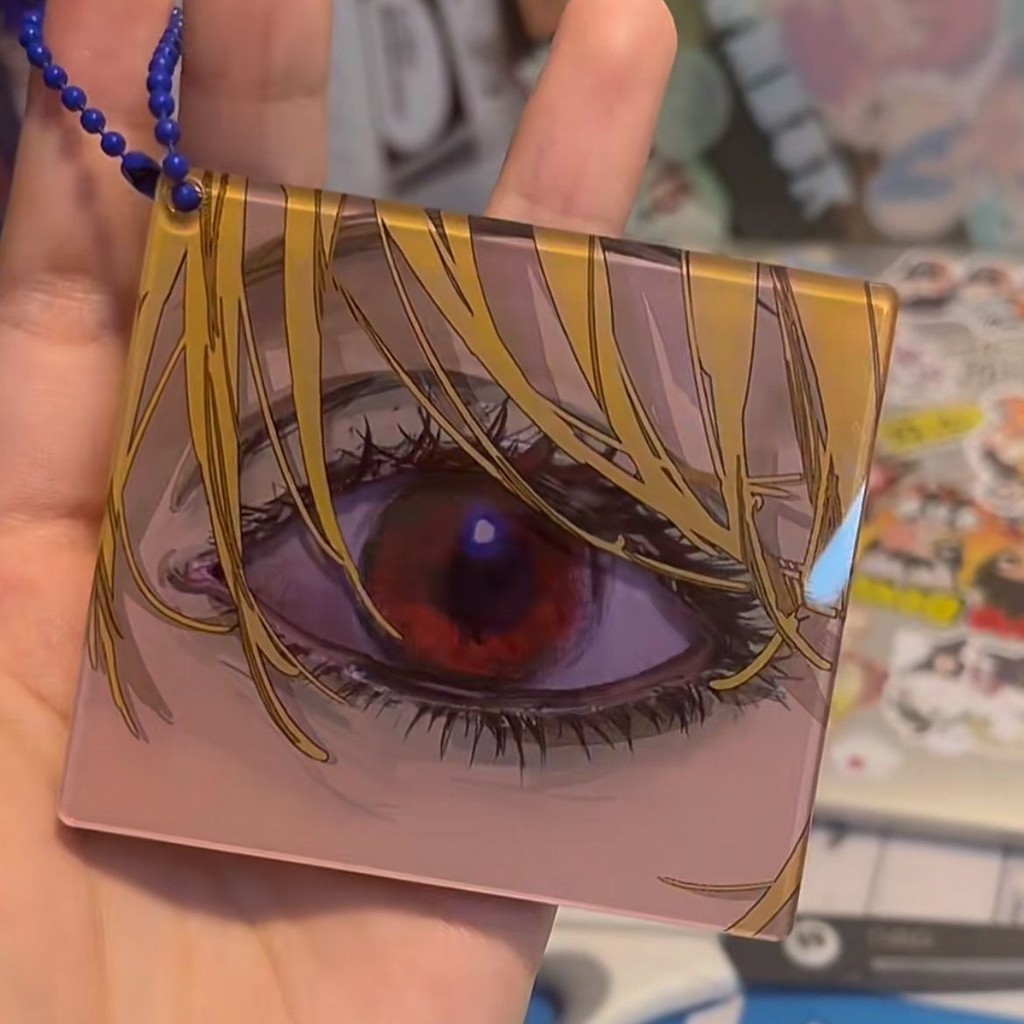 Kurapika Eye อะนิเมะพวงกุญแจผู้หญิง HUNTERHUNTER อะคริลิค Key Chain Man Key แหวนกระเป๋าจี้เครื่องประ