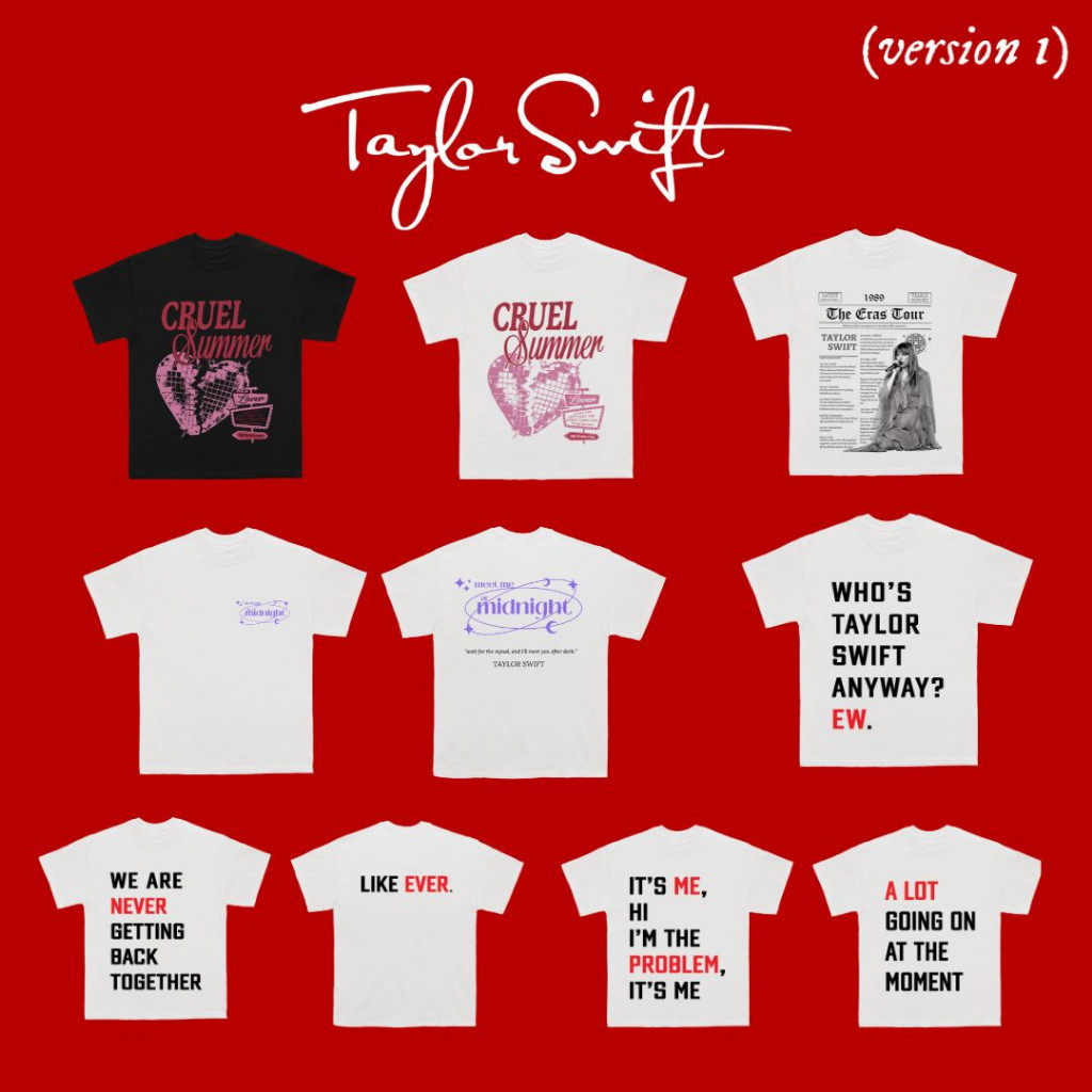 hot (พร้อมส่งเสื้อเฮีย) เสื้อยืด พิมพ์ลายTaylor SWIFT VERSION 1 THE ERAS TOUR MERCHANDISE โดย UNDER S-5XL TAYLOR SWIFT