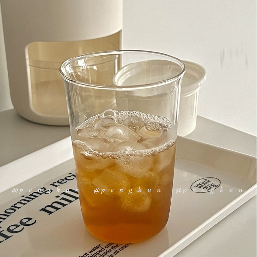 Ins Blogger ถ้วยกาแฟแก้วสไตล์เดียวกัน Ice American Latte Cup แก้วไวน์เครื่องดื่มเย็นถ้วยแก้วทุกอย่างดูดี!