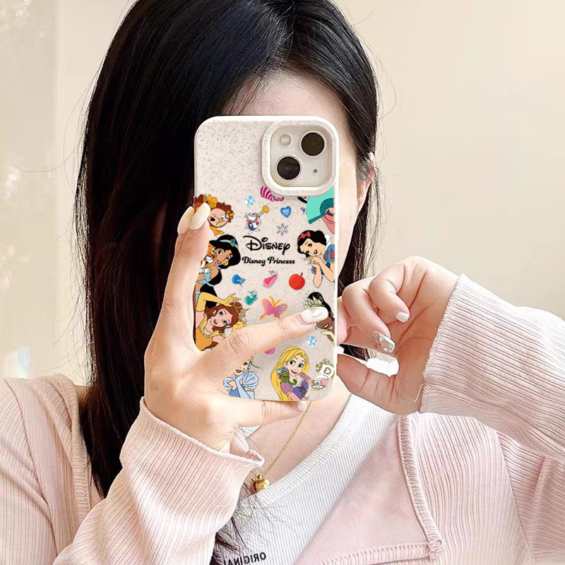 ขั้นสูง กรณีโทรศัพท์ อะนิเมะ ป้องกันการชนกัน iPhone 7/8P 15PRO XR XS X 11 13 12 14 Pro Max เจ้าหญิงดิสนีย์