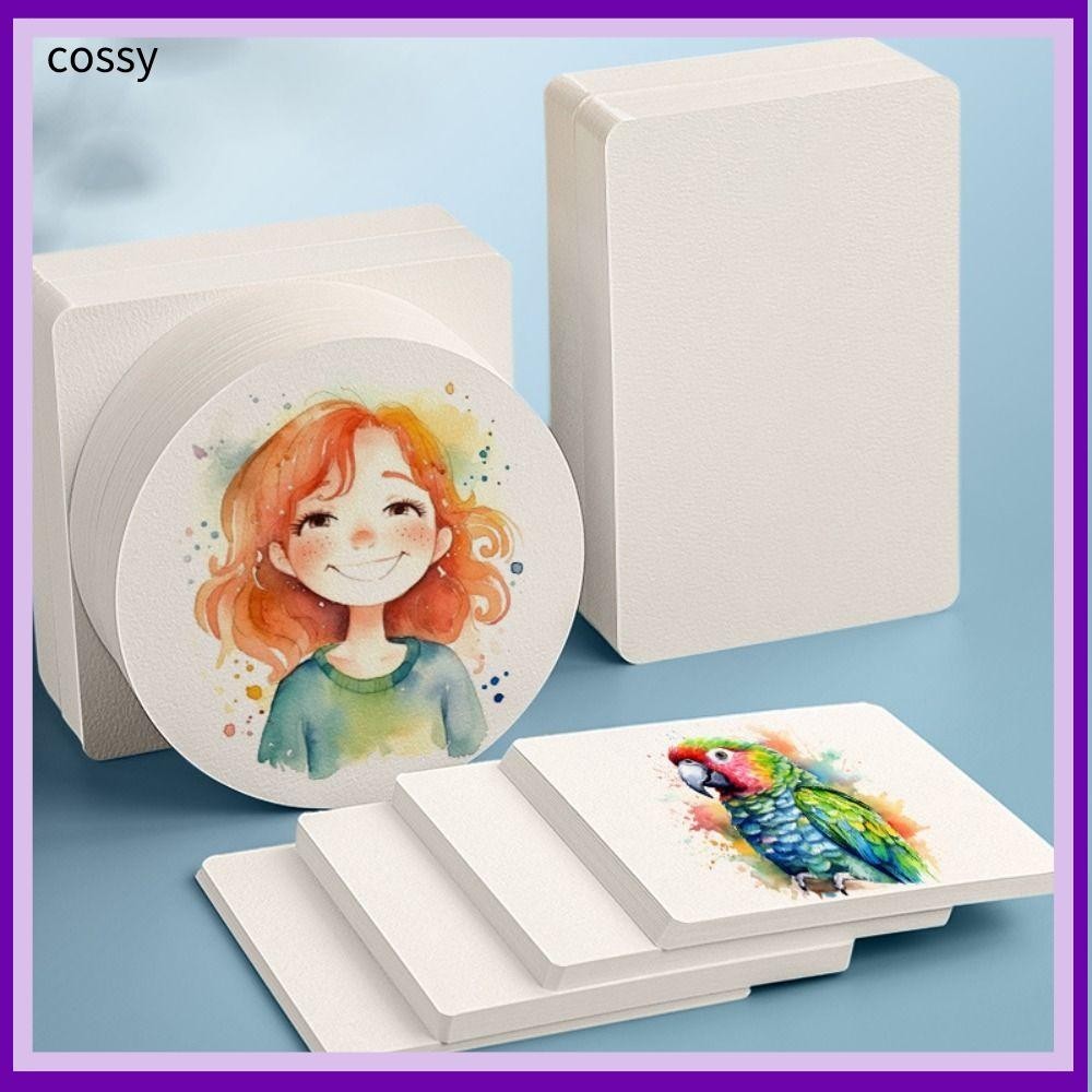 คอสซี่ 50แผ่น/ชุดกระดาษสีน้ํา,เปล่ามืออาชีพภาพวาดศิลปะกระดาษพิเศษ,คุณภาพสูงสแควร์/รอบ/ไม้บรรทัด สมุดจดบันทึก ภาพวาดสีน้ํา