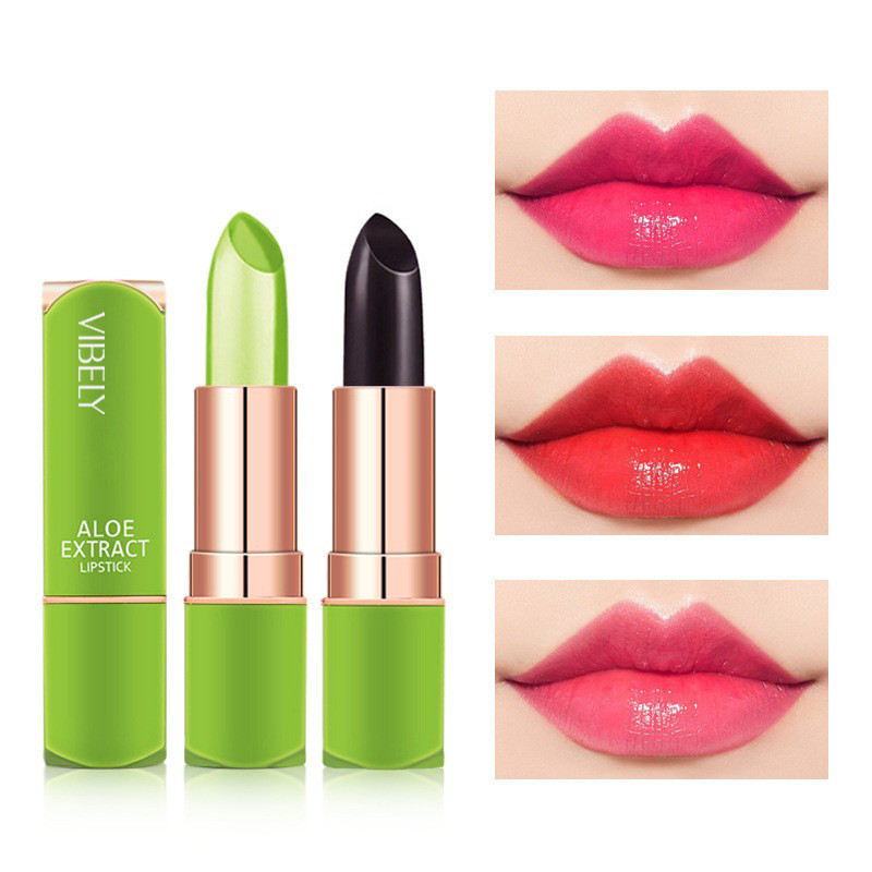 Aloe Vera Color-changing Lip Balm - ลิปสติกให้ความชุ่มชื้น - Jelly Lipstick - Hydrating Watery Lip Balm - Waterproof Non-stick Cup Long Lasting Lip Tint - Lip Care Makeup Cosmetic