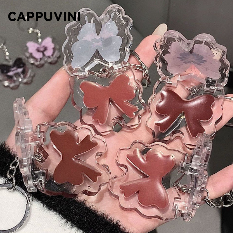 CAPPUVINI ลิปกลอส ลิปกลอสเนื้อแข็ง ลิปเคลือบ มอยเจอร์ไรเซอร์ กระจก แฟนตาซี ลิปสติกผีเสื้อ