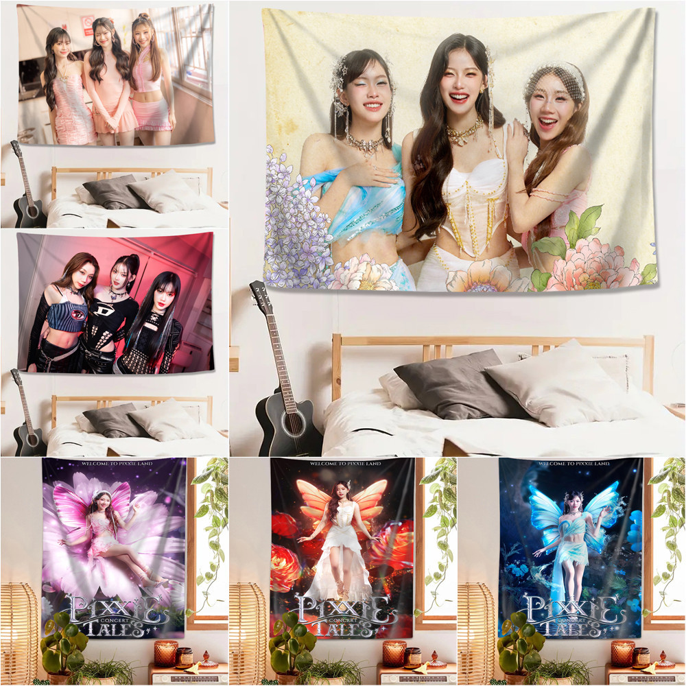 Tpop PiXXiE พรมพร้อมคลิปด้านเดียวโพลีเอสเตอร์ไฟเบอร์พิมพ์พรมตกแต่งสําหรับห้องนั่งเล่นห้องนอนหอพัก