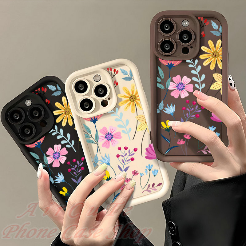 เคส OPPO Reno 12 12F 11 11F 10 Pro 8 8T 8Z 7 7Z 6 6Z 5 4 4G 5G Reno12 F Reno12F Reno11 Reno11F Reno10 Pro+ Plus Reno8 T Z Reno8T Reno8Z Reno7 Reno7Z Reno6 Reno5 Reno4 Protect Bulge Camera Sun Fowers Soft Case