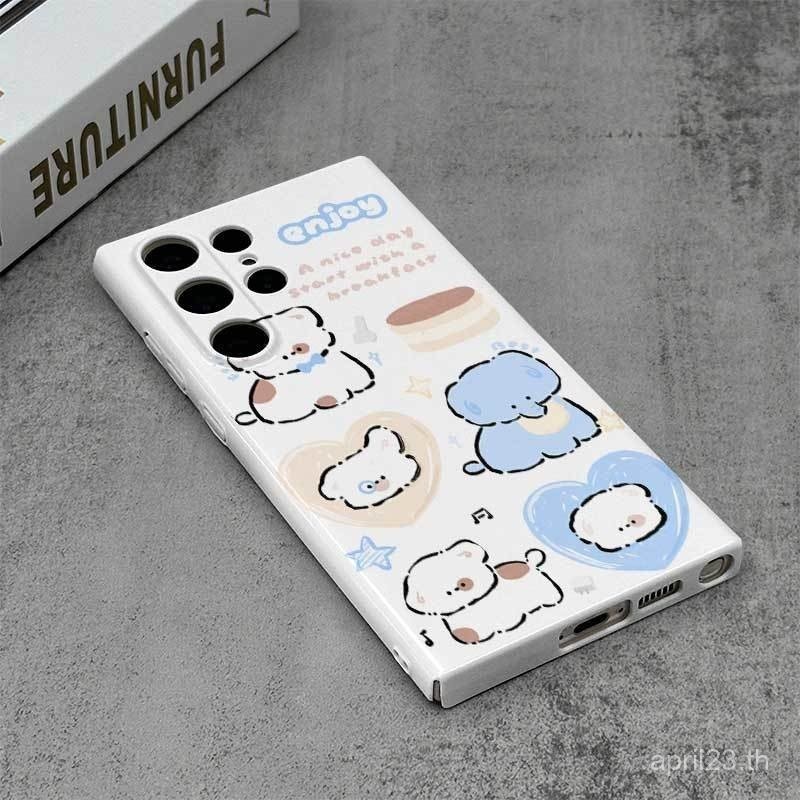 เคสโทรศัพท์มือถือสไตล์เกาหลีเล่นสัตว์ลูกสุนัข Samsung เคสป้องกันสำหรับ A55 A23 4G/5G a04s/A13 5G S23 S22เคสป้องกันซัมซุง S24 PLUS S23 S22 ultra เปลือกแข็ง A24 A54 5g