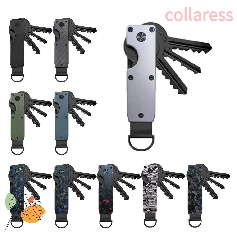 Collaress Key Organizer พร้อมไขควงพวงกุญแจโลหะ Smart Holds 2-6 คีย์ พวงกุญแจสไตล์มินิมอลสําหรับคีย์ Less Than 6.2 ซม.