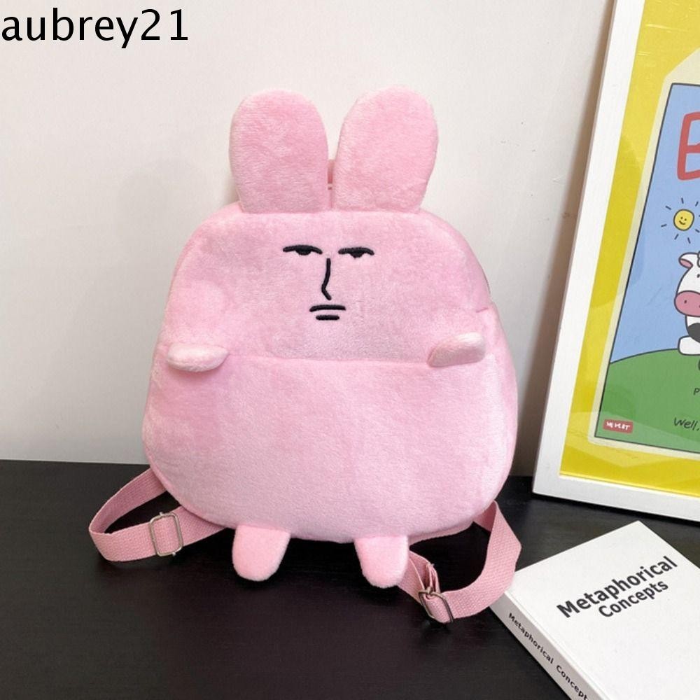 Aubrey1 My Friend Rabbit Backpack, Soft Cartoon Rabbit Plush Shoulders Bag, Trendy Korean Style Cute Creative Pink Rabbit Student Schoolbag School