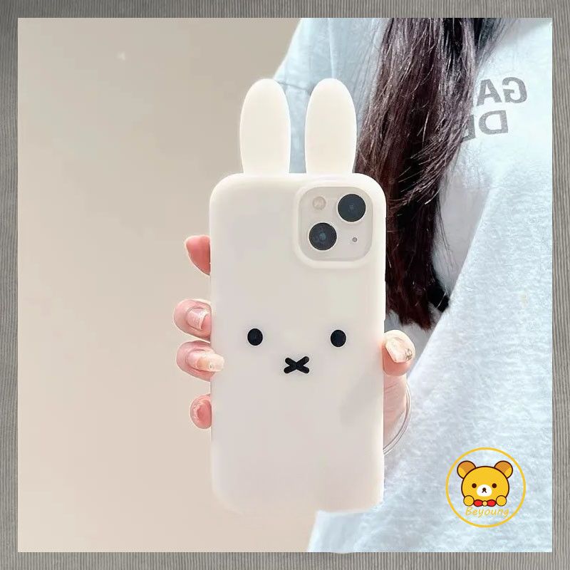 Miffy กระต่ายหู 3D เคสโทรศัพท์สําหรับ Vivo V30 V27 V29 Pro V29 Lite TI T2x iQOO Z3 U1x U3 Z6 Lite Ne