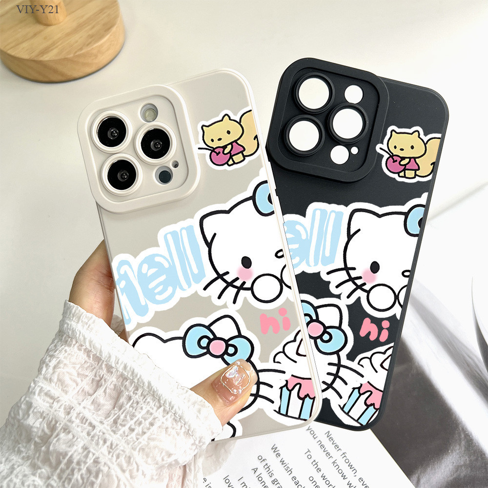 VIVO Y21 Y21S Y21T Y21A Y33S Y33T Y01 Y01A Y15S Y15A Y15C Y50 Y30 Y30i เคสวีโว่ สำหรับ Kitty Cat เคส เคสโทรศัพท์