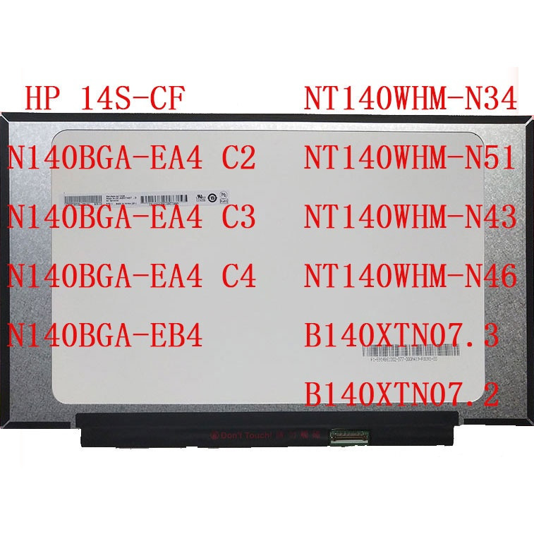 14 นิ้ว 30 พิน 14s-cf N140BGA-EA4 c2 c3 c4 N140BGA-EB4 NT140WHM-N34 / N51 / N43 / N46 b140xtn07.3s 1