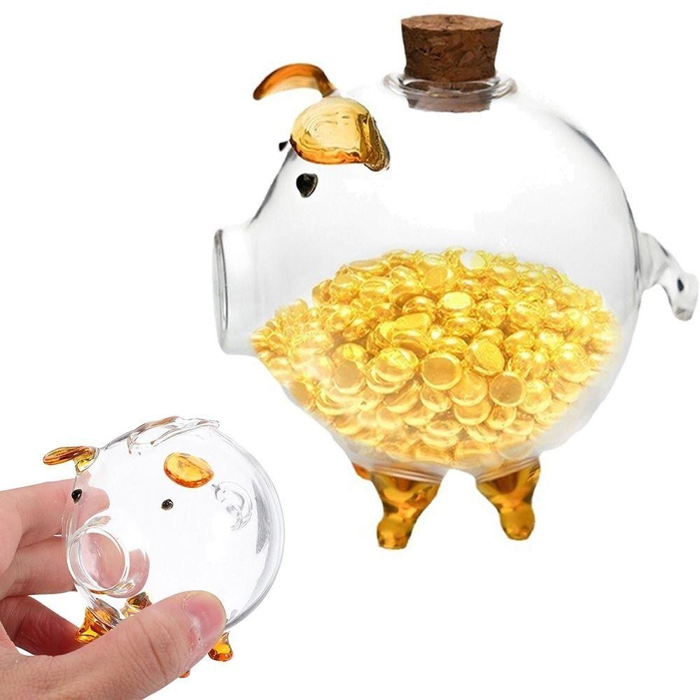 SONAR Piggy Money Bank, กล่องประหยัดเหรียญน้ําหนักเบาการ์ตูน, โปร่งใสทนทานที่มองเห็นได้โถเงินแก้วอเนกประสงค์เด็ก - รูปที่ 2