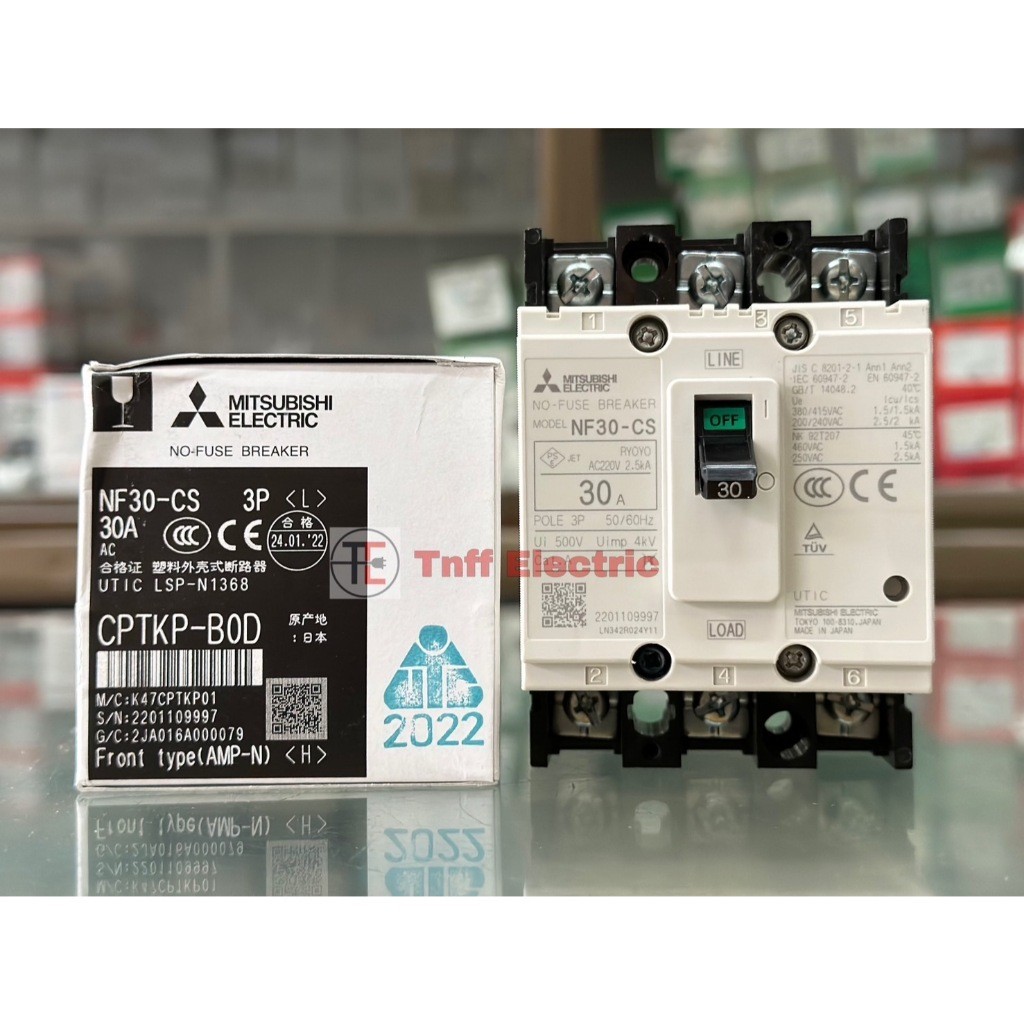 เซฟตี้ Mitsubishi NF30-CS 3P 30A เซอร์กิต เบรกเกอร์ 3 สาย