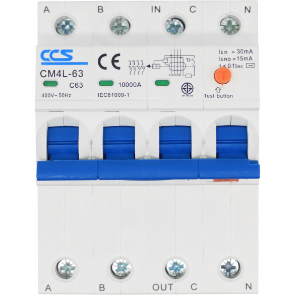 ตัวตัดไฟ เซอร์กิตเบรกเกอร์ Circuit Breaker แบรนด์ CCS รุ่น CM4L-63 4P