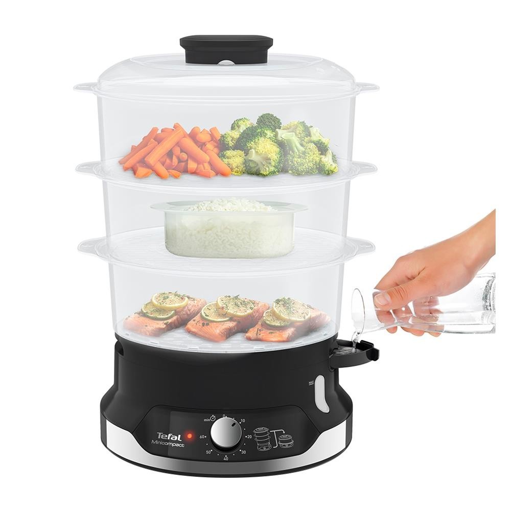 หม้ออเนกประสงค์ TEFAL ULTRACOMPACT 3 BOWLS STEAMER VC2048 ขนาดความจุ 9 ลิตร รุ่น VC204810 - กำลังไฟ 