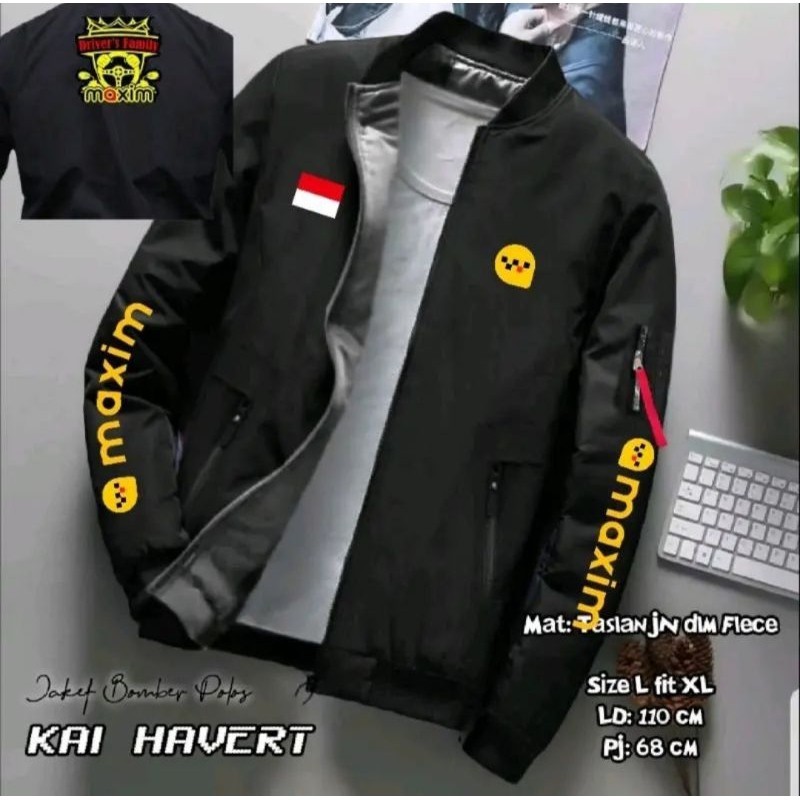 MAXIM BOMBER JACKET CUSTOM SCREEN PRINTING / WINTER RUBBY MAXIM / MAXIM FAMILY DRIVER / MAXIM FAMILY