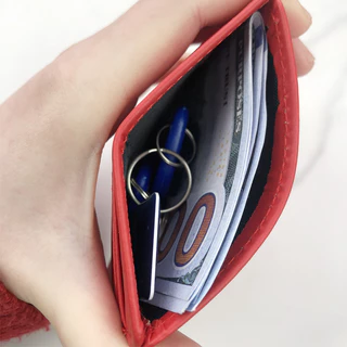shiny girl กระเป๋าใส่บัตร Card holder ซองใส่นามบัตร กระเป๋าใส่นามบัตร มี 4ช่อง แบบบาง หลากสี มีกระเป๋าเล็กๆใส่ของได้