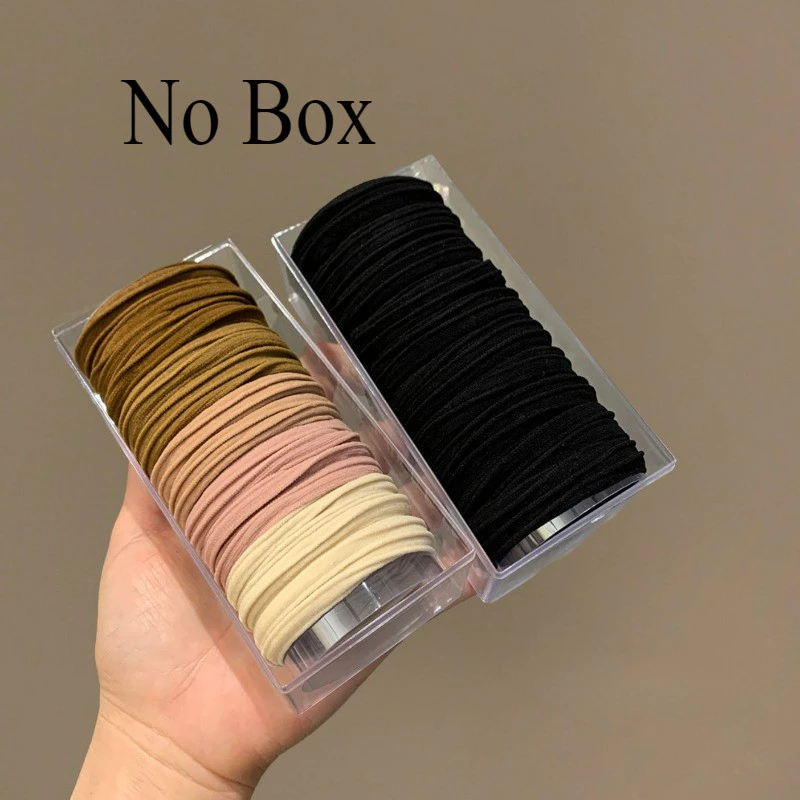 10pcs ยืดหยุ่นยางรัดผมนุ่ม Basic Ties Scrunchie ยางผมหางม้าสูง