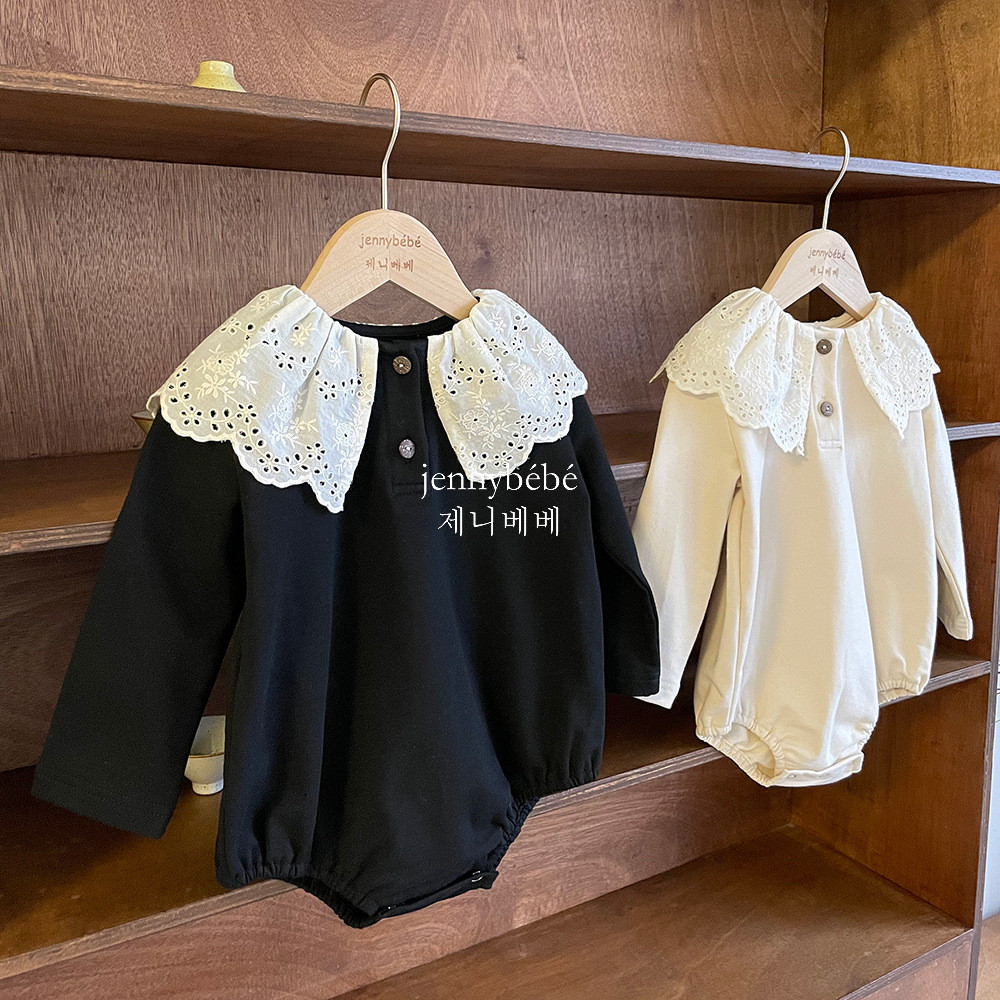 เช่น สไตล์ทารกแรกเกิดเสื้อผ้าเด็กทารกชุดบอดี้สูทลูกไม้ น่าระทึกใจ ปกแขนยาวเด็กสาว ชุดรอมเปอร์ 0-24 เดือน