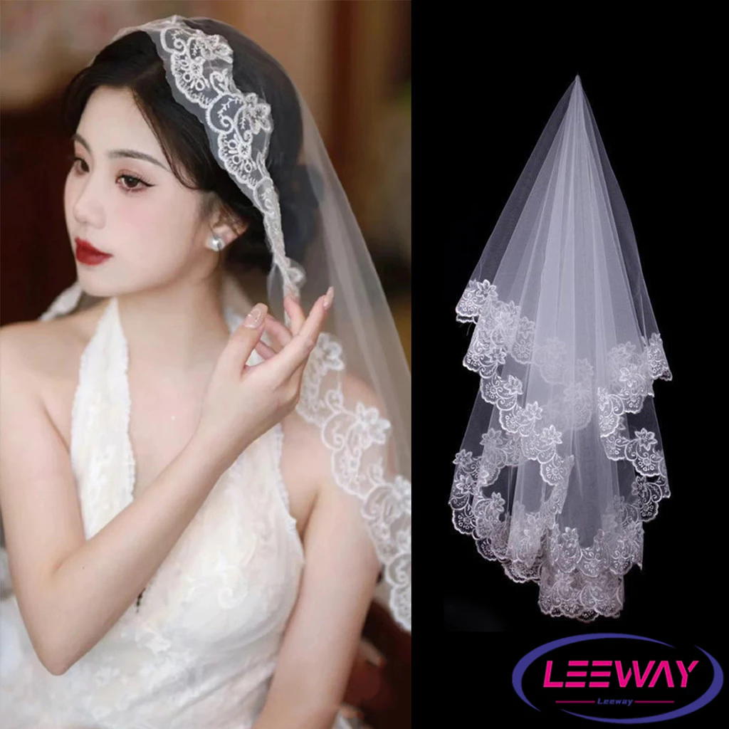 LW ผ้าคลุมเจ้าสาว งานแต่งงาน ปาร์ตี้สละโสด ชุดธีมเจ้าสาว bridal veil