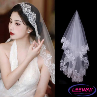 LW ผ้าคลุมเจ้าสาว งานแต่งงาน ปาร์ตี้สละโสด ชุดธีมเจ้าสาว bridal veil