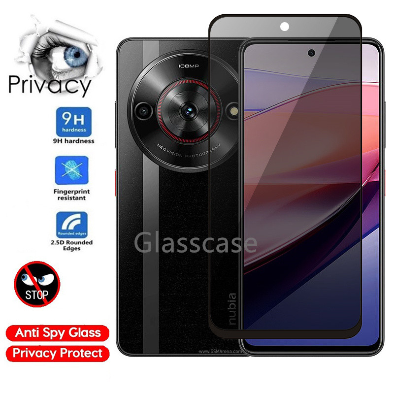 2 ชิ้นความเป็นส่วนตัวป้องกันหน้าจอกระจกนิรภัยสําหรับ ZTE Nubia Focus Pro FocusPro NubiaFocus NubiaFocusPro 5G 2024 โทรศัพท์ป้องกันฟิล์มด้านหน้า