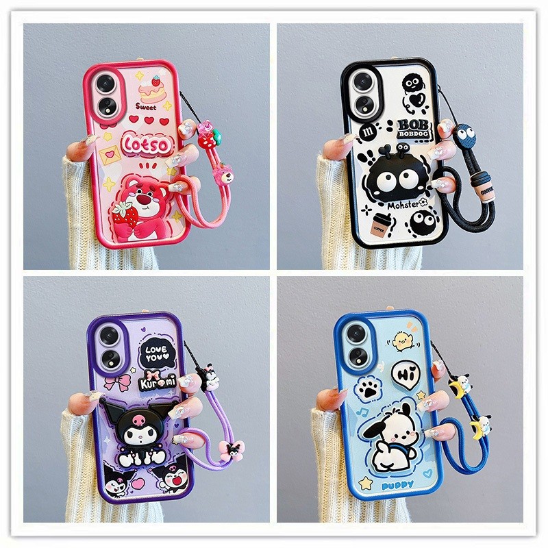 (พร้อมส่งจากไทย) เคส Relame เคสการ์ตูนนูนกันกล้อง+สาย Relame C53 C55 C63 Redmi 13