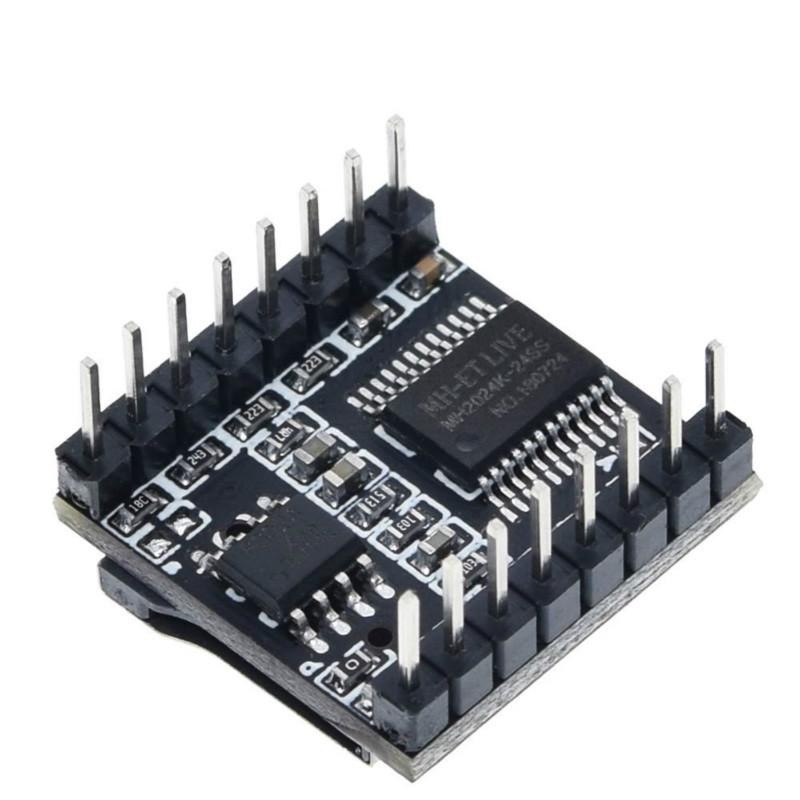 Dfplayer Mini MP3 Player โมดูล MP3 เสียงถอดรหัสบอร ์ ดรองรับการ ์ ด TF U-Disk IO/Serial Port/AD สําหรับชุด Diy arduino
