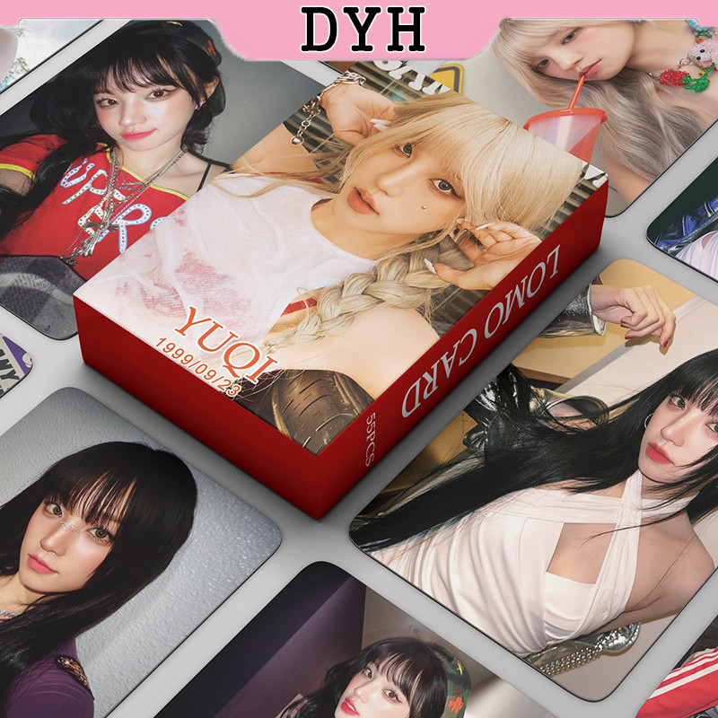 Dyh 55 ชิ้น/กล่อง (G) I-DLE YUQI Photocards I SWAY อัลบั้ม KPOP LOMO การ์ดคอลเลกชันการ์ด