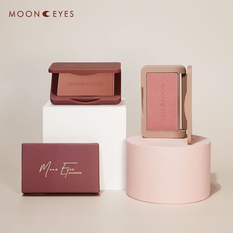 MOONEYES บลัชออนคอนทัวร์ สีม่วงบีนเพส แต่งหน้านู้ด บลัชออนธรรมชาติ
