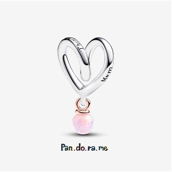 [พร้อมส่ง สินค้าแท้ ] *ชาร์มหัวใจแพนโดร่า**Pandora Two-tone Wrapped Heart Charm