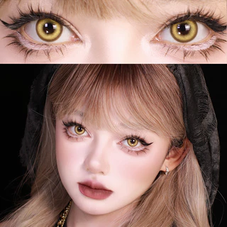 [COD] 1 คู่คอสเพลย์คอนแทคเลนส์สีสีเหลืองนักเรียน Softlens ฮาโลวีน