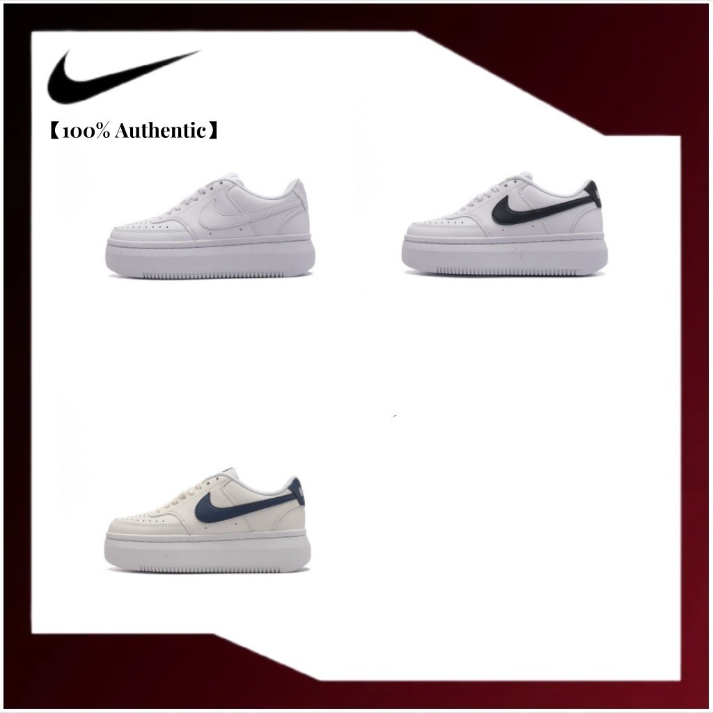 【100% Authentic】Nike Court Vision Alta LTR Stylish thick sole heightening exercise Sneakers