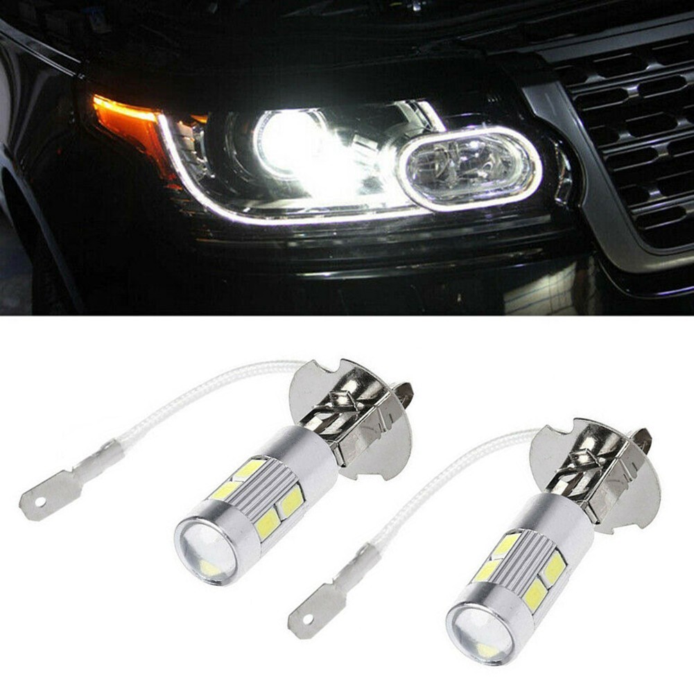 <COSYH>Top-Level 2x H3 50W 6000K หลอดไฟ LED รถยนต์กําลังสูงสีขาว
