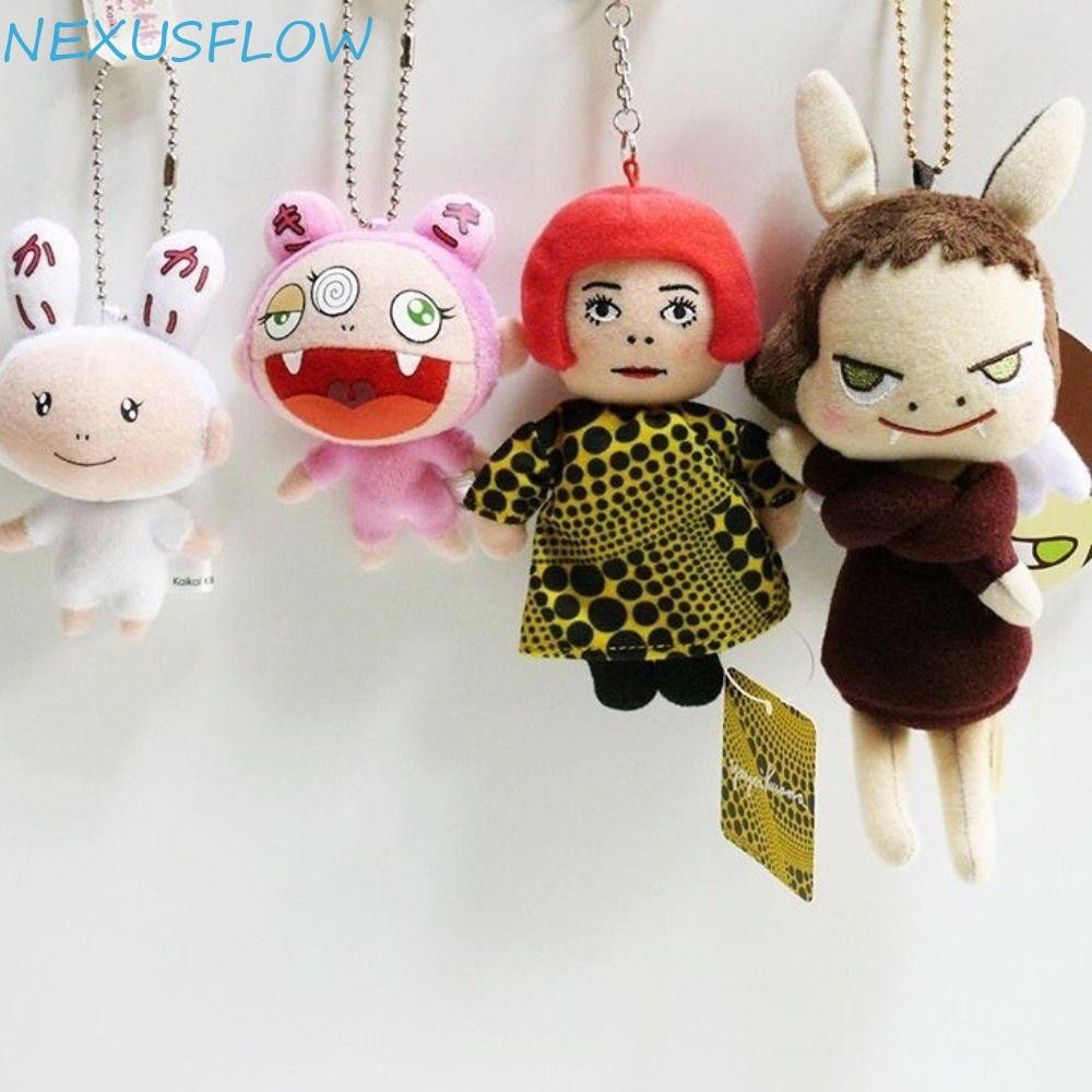 Nexusflow YAYOI KUSAMA พวงกุญแจ, Anti-lost Wave point องค์ประกอบ Humanoid Polka Dot พวงกุญแจ, ศิลปะทนทานแบบพกพา PP ผ้าฝ้ายตุ๊กตาของเล่นพวงกุญแจรวบรวม