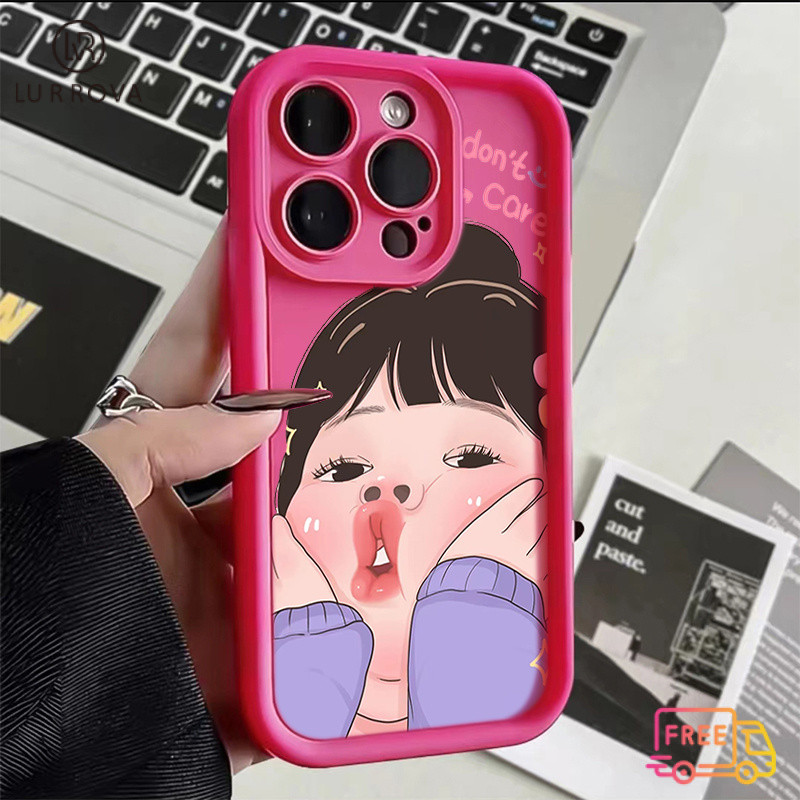 OPPO OPPO Reno12 F 5G Reno 12 5G Reno12 Pro 5G Reno11 F 5G Reno 11 5G Reno 10 5G Reno 8T 5G Reno 8T 4G Reno 8Z 5G Reno 7Z 5G Reno7 Reno4 Reno5 realme C65 C62 C61 C53 C51หมายเหตุ50สาวการ์ตูนน่ารักกันกระแทก TPU P